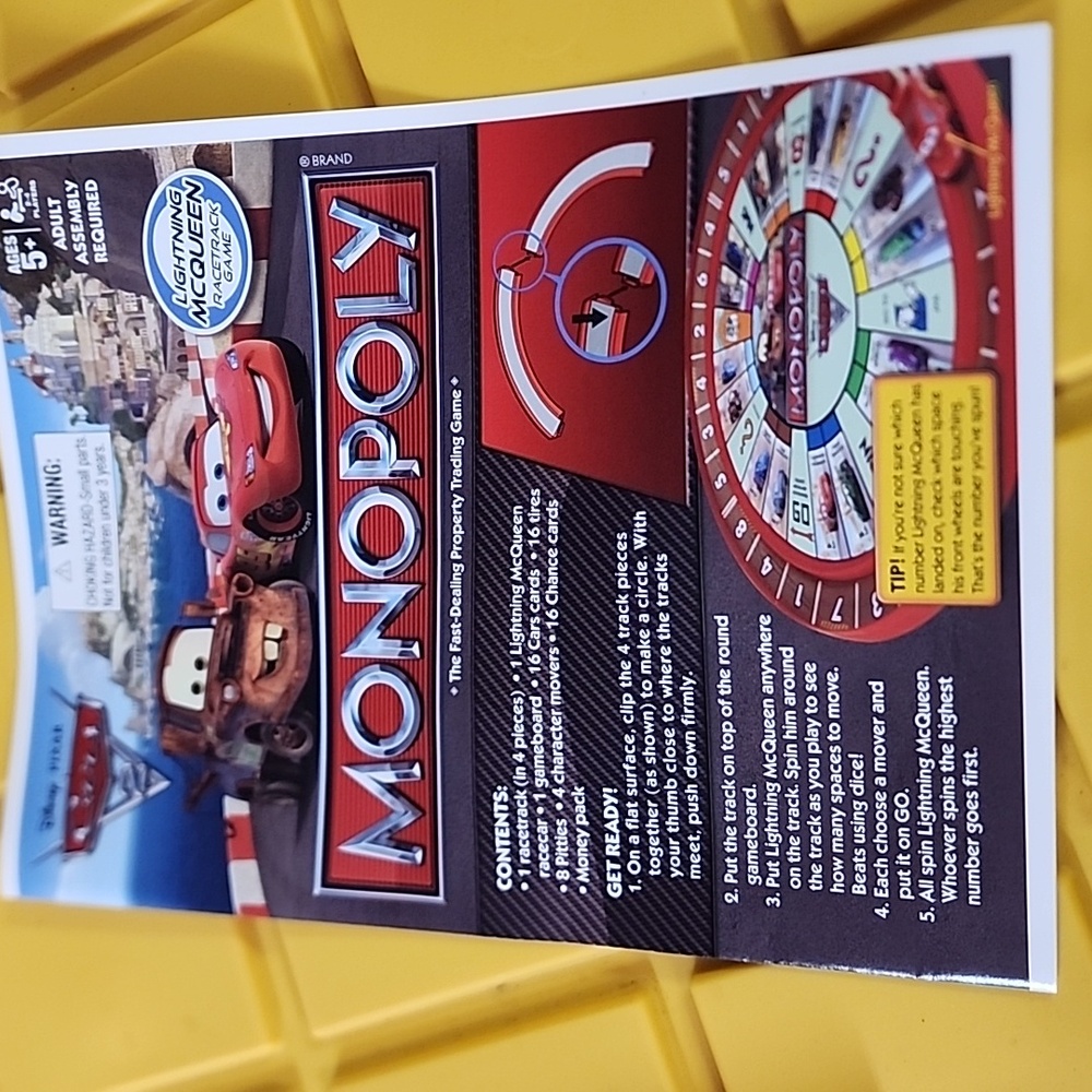 Disney Pixar Cars 2 Monopoly Game - Picture 6 of 6
